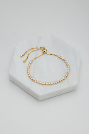 ZAFINO Nikki Tennis Metal Bracelet - Gold