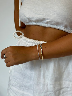 ZAFINO Nikki Tennis Metal Bracelet - Gold