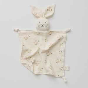Over the Dandelions Organic Muslin Bunny Lovey Daisy print Baby comfort