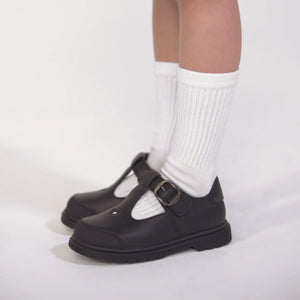Pretty Brave Athena Black School Shoes