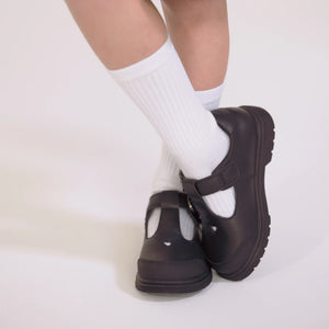 Pretty Brave Athena Black School Shoes