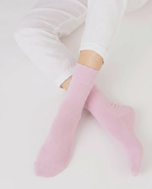 nooan Possum Merino Wool HAMILTON Socks - Festival Bloom Pink