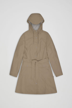 RAINS Curve Long Jacket W3 - Beige