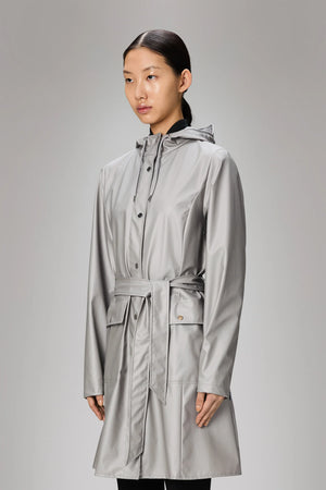 Rains Waterproof Coat Curve Long Jacket W3 - Nimbus