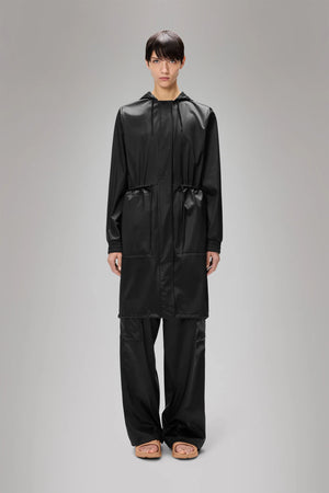 Rains String w Parka - Black Grain