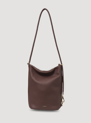 SABEN Jojo Shoulder Bag - Espresso Luxe Brown leather shoulder bag