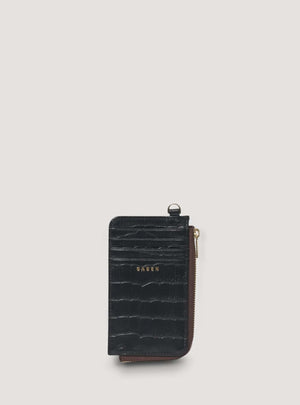 SABEN Winona Card Holder - Black Croc