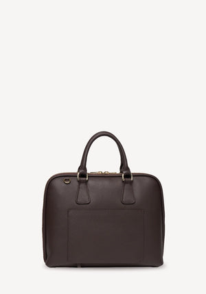 SABEN Parker Briefcase - Cacao Leather Work Bag