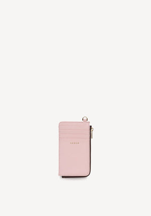 SABEN Winona Card Holder Wristlet - Ambrosia light pink leather