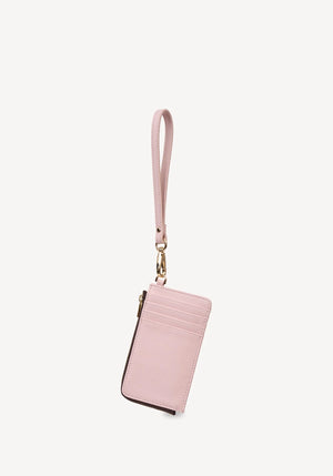 SABEN Winona Card Holder Wristlet - Ambrosia light pink leather