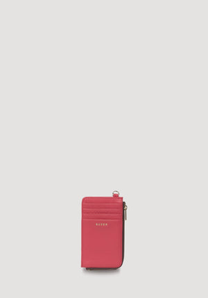 SABEN Winona Card Holder - Azalea pink leather wallet