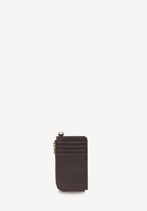 SABEN SS26 Winona Card Holder Cacao dark brown leather wallet