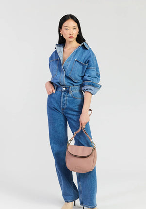 SABEN SS26 Fifi Crossbody - Rosewater dusty pink leather crossbody bag