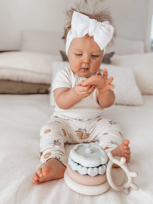 Silicone Stacking Tower Set Over the Dandelions Kids Baby NZ