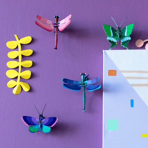 STUDIO ROOF Wall Art Butterflies (B7) Sapphire Dragonfly