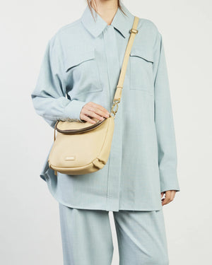 Saben Fifi Crossbody - Raffia Beige crossbody bag