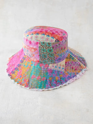 Natural Life Sandy Days Bucket Hat - Watercolor Patchwork Colorful patchwork sun hat