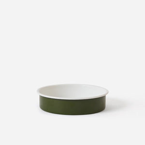 Citta Enamel Round Baking Tray - Olive