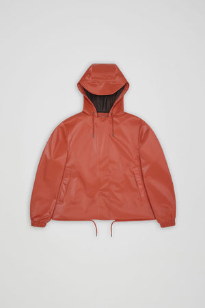RAINS String W Jacket W3 - Kiln Orange hooded jacket