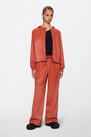 RAINS String W Jacket W3 - Kiln Orange hooded jacket