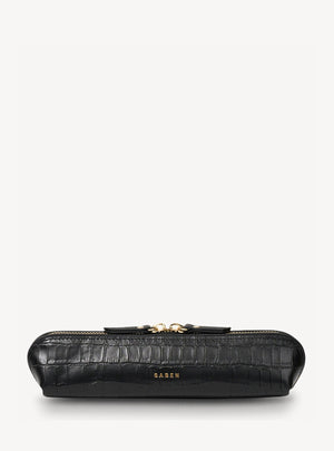 SABEN Tali Pencil Case- Black Croc