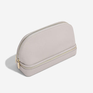 STACKERS Taupe Makeup And Jewellery Bag