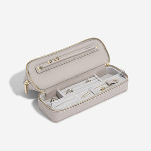 STACKERS Taupe Makeup And Jewellery Bag