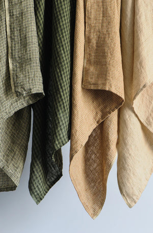 Bianca Lorenne SAGE CHECK TEA TOWEL Linen