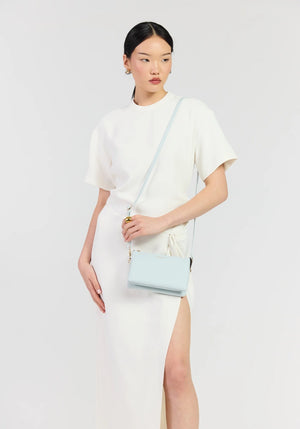 SABEN Tilly Crossbody - Elderberry light blue leather wristlet pouch Bag