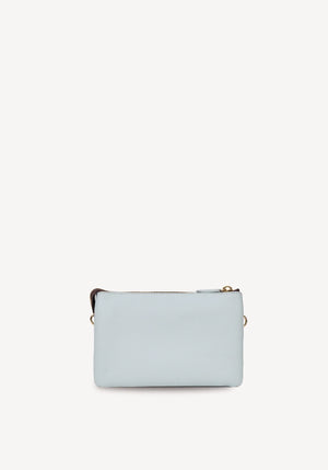 SABEN Tilly Crossbody - Elderberry light blue leather wristlet pouch Bag
