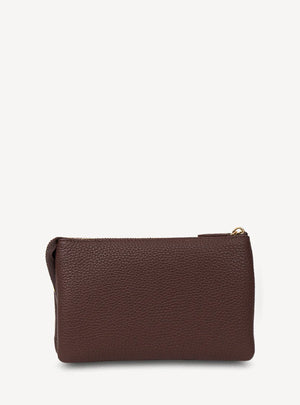 SABEN Tilly Crossbody - Espresso Brown leather clutch Bag