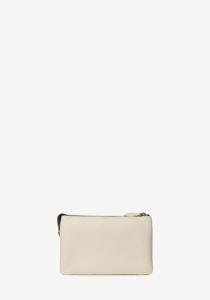 SABEN SS26 Tilly Crossbody - Quartz off-white leather wristlet clutch Bag