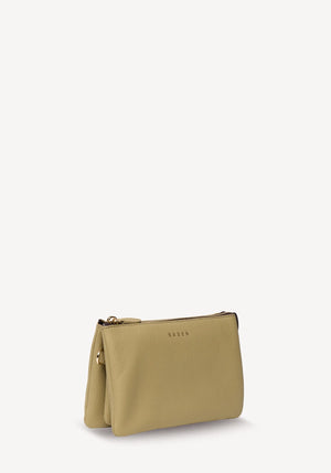 SABEN SS26 Tilly Crossbody - Willow small beige leather wristlet pouch Bag