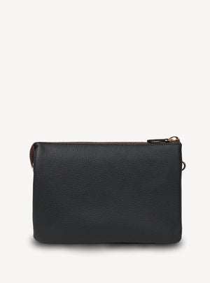 SABEN Tilly's Big Sis Crossbody - Black Suede Black clutch bag