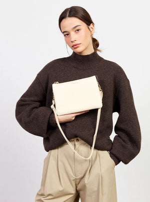 SABEN Tilly's Big Sis Crossbody - Vanilla leather bag