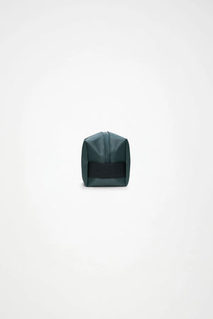 RAINS Wash Bag Small - Mystique dark green zippered pouch