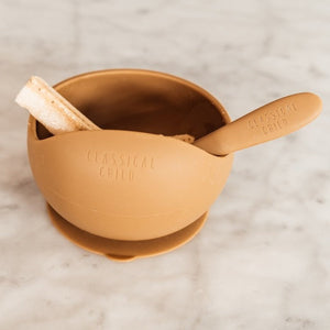 Classical Child Suction Bowl - Ochre