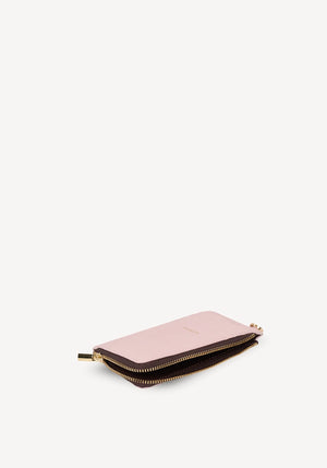 SABEN Winona Card Holder Wristlet - Ambrosia light pink leather