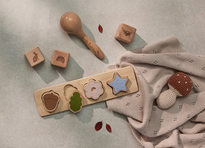 Baby Toy Wooden Maraca rattle with 'Over the Dandelions'