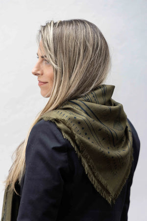 Dark Hampton The Yorke Wool Silk Scarf