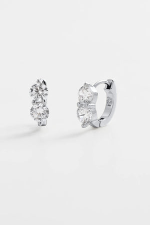 ZAFINO 7795 Zoe Huggie - Silver