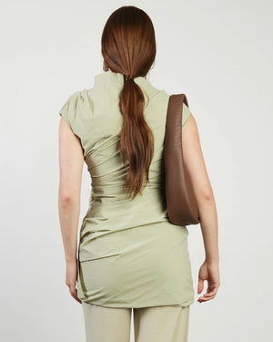 Saben Harper Shoulder Bag - Umber Bubble Brown leather handbag