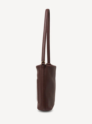 SABEN Jojo Shoulder Bag - Espresso Luxe Brown leather shoulder bag