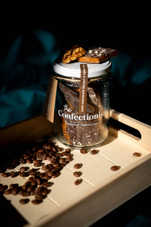dark chocolate walnut treats from The Confectionist Dark Chocolate Walnut & Coffee Toffee 200g Jar