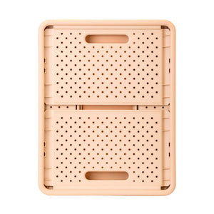Compact Folding Crate - Peach Pink