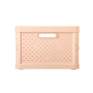 Compact Folding Crate - Peach Pink