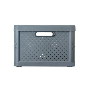 Compact Folding Crate - Charcoal Black