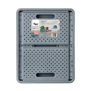 Compact Folding Crate - Charcoal Black
