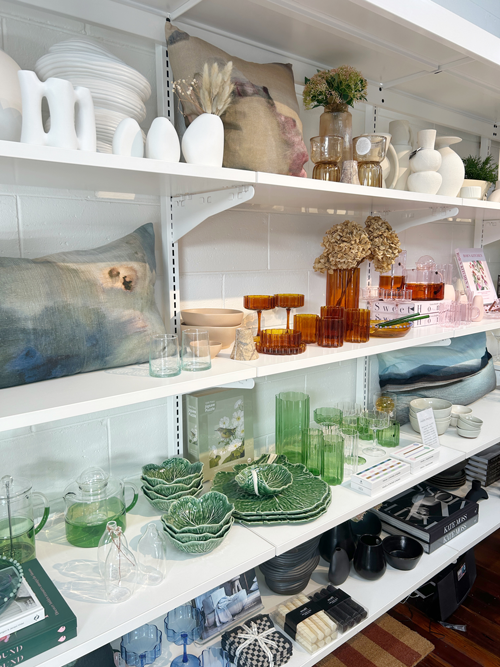 cravehome Homewares on shelves in store