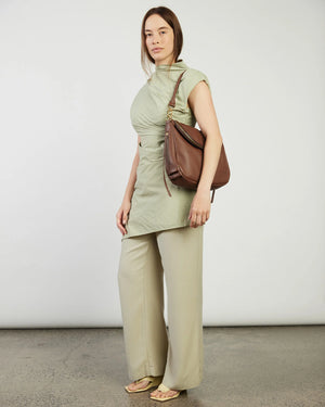 Saben Frankie Shoulder Bag - Umber Brown Leather